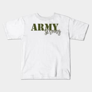 Army Strong - Greem/Digital Camo Kids T-Shirt